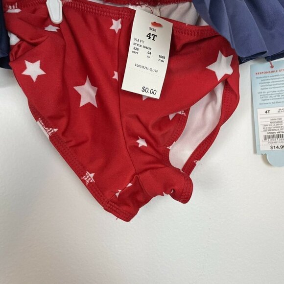 Cat & Jack Toddler Patriotic Unicorn Long Sleeve Swim suit - Picture 4 of 5